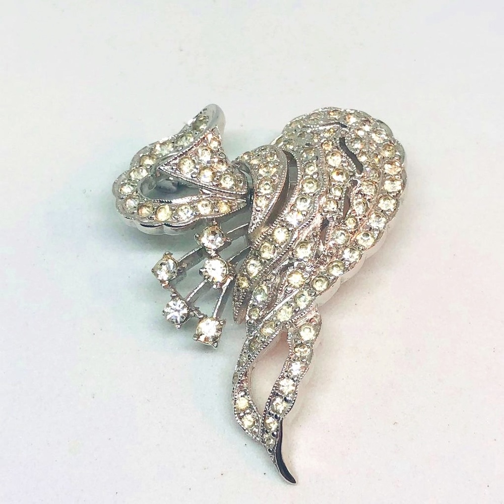 Vintage Polcini Rhinestone Brooch